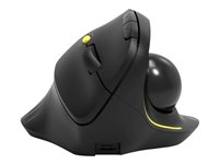 PORT Connect Professional - Vertikal mus - ergonomisk - with trackball - högerhänt - optisk - 5 knappar - trådlös - 2.4 GHz, Bluetooth 3.0, Bluetooth 5.0 - USB/USB-C trådlösa mottagare 900719