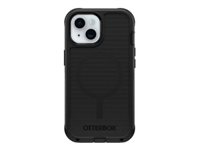 OtterBox Defender Series - Baksidesskydd för mobiltelefon - MagSafe-kompatibilitet - silikon - svart - för Apple iPhone 13, 14, 15 77-97673