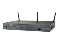 Cisco IAD 881 Ethernet BRI Security Router 802.11n ETSI Compliant - Trådlös router 4-ports-switch WAN-portar: 2 - VoIP-telefonadapter IAD881BW-GN-E-K9