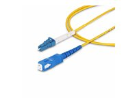 StarTech.com 2m (6.6ft) LC to SC (UPC) OS2 Single Mode Simplex Fiber Optic Cable, 9/125µm, Laser Optimized, 40G/100G, Bend Insensitive, Low Insertion Loss - LSZH Fiber Patch Cord (SPSMLCSC-OS2-2M) - Patch-kabel - LC/UPC enkelläge (hane) till SC/UPC enkelläge (hane) - 2 m - 2 m - 2 mm - fiberoptisk - simplex - 9 / 125 mikrometer - OS1/OS2 - halogenfri, passiv, dubbelriktad - gul SPSMLCSC-OS2-2M