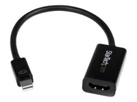 StarTech.com Mini DisplayPort till HDMI-adapter - Aktiv mDP till HDMI videokonverterare - 4K 30 Hz - Mini DP eller Thunderbolt 1/2 Mac/PC till HDMI monitor/TV/bildskärm - mDP 1.2 till HDMI-adapterdongel - Videokonverterare - DisplayPort - HDMI - svart MDP2HD4KS