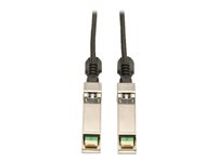 Eaton Tripp Lite Series SFP+ 10GBASE-CU Passive Twinax Copper Cable, SFP-H10GB-CU50CM Compatible, Black, 20-in. (50.8 cm) - Direktkopplingskabel - SFP+ (hane) till SFP+ (hane) - 0.5 m - dubbelaxlad - svart N280-20N-BK