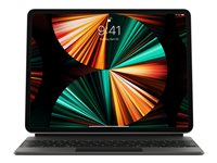 Apple Magic Keyboard - Tangentbord och foliefodral - med pekdyna - bakgrundsbelyst - Apple Smart connector - QWERTY - internationell engelska - svart - för 12.9-inch iPad Pro (3rd generation, 4th generation, 5th generation, 6th generation); 13-inch iPad Air (M2, M3) MJQK3Z/A