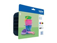 Brother LC221 Value Pack - 4-pack - svart, gul, cyan, magenta - original - bläckpatron - för Brother DCP-J562DW, MFC-J480DW, MFC-J680DW, MFC-J880DW LC221VALBP