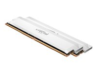 Crucial Pro - Overclocking Edition - DDR5 - sats - 32 GB: 2 x 16 GB - DIMM 288-pin - 6400 MT/s / PC5-51200 - CL38 - 1.35 V - ej buffrad - icke ECC - vit CP2K16G64C38U5W