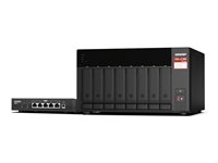 QNAP TS-873A - NAS-server - 8 fack - SATA 6Gb/s - RAID JBOD, 0, 1, 10, 50, 60, 5, 6 - RAM 8 GB - 2.5 Gigabit Ethernet - iSCSI support - med QSW-1105-5T-omkopplare TS-873A-SW5T
