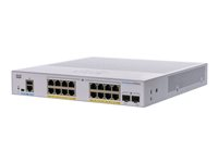 Cisco Business 350 Series CBS350-16FP-2G - Switch - L3 - Administrerad - 16 x 10/100/1000 (PoE+) + 2 x Gigabit SFP - rackmonterbar - PoE+ (240 W) CBS350-16FP-2G-EU