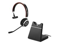 Jabra Evolve 65 SE UC Mono - Headset - på örat - Bluetooth - trådlös - USB - med laddningsställ - Optimerad för UC 6593-833-499