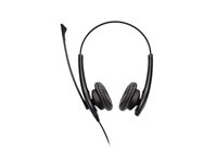 Jabra BIZ 1100 Duo - Headset - på örat - kabelansluten - 3,5 mm kontakt - svart - universitet - Certifierad för Microsoft-teams, Zoomcertifierad 1159-0139-EDU