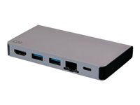 C2G USB C Docking Station with 4K HDMI, USB, Ethernet, and USB C - Power Delivery up to 100W - Dockningsstation - USB-C / Thunderbolt 3 - HDMI - 1GbE C2G54457