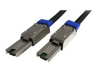 StarTech.com 1m External Mini SAS Cable - Serial Attached SCSI SFF-8088 to SFF-8088 - 2x SFF-8088 (M) - 1 meter, Black (ISAS88881) - Extern SAS-kabel - TAA-kompatibel - SAS 6Gbit/s - 4-vägs - 26-pin 4x skärmad Mini MultiLane SAS (SFF-8088) (P) till 26-pin 4x skärmad Mini MultiLane SAS (SFF-8088) (P) - 1 m - sprintlåsning - svart ISAS88881