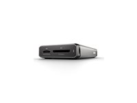 SanDisk PRO-READER Dual Card - Kortläsare - 2 i 1 (SD Express, microSD Express, microSD UHS-I, microSDHC UHS-I, microSDXC UHS-I, SDHC UHS-I, SDXC UHS-I) - USB-C 3.2 Gen 2 SDDR-A451-GNPNN