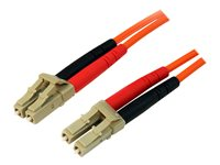 StarTech.com 1m Fiber Optic Cable - Multimode Duplex 50/125 - LSZH - LC/LC - OM2 - LC to LC Fiber Patch Cable (50FIBLCLC1) - Nätverkskabel - LC multiläge (hane) till LC multiläge (hane) - 1 m - 1 m - fiberoptisk - duplex - 50/125 mikron - för P/N: GLCLHSMDSTTA, GLCSXMMDST, GLCSXMMDSTT, JD118BST, MASFP1GBSXST, SFP100BFXST 50FIBLCLC1