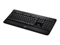Logitech Wireless Illuminated Keyboard K800 - Tangentbord - bakgrundsbelyst - trådlös - 2.4 GHz - hela norden 920-002388