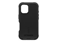 OtterBox Defender Series - Baksidesskydd för mobiltelefon - MagSafe-kompatibilitet - silikon - svart - för Apple iPhone 16 77-95961