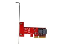 StarTech.com 4-Lane PCI Express to SFF-8643 Adapter for PCIe NVMe U.2 SSD - U.2 2.5" NVMe SSD Adapter (PEX4SFF8643) - Gränssnittsadapter - 2.5" - Expansion Slot to U.2 - SAS 12Gb/s - PCIe x4 - röd PEX4SFF8643