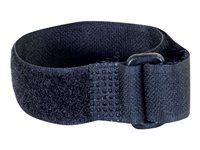 C2G Hook-and-Loop - Kabelrem - 28 cm - svart &#40;paket om 12&#41; 88130