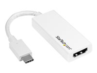 StarTech.com USB-C till HDMI-adapter med 4K 30 Hz - Vit - Extern videoadapter - USB-C - HDMI - vit - för P/N: TB3DK2DPPD, TB3DK2DPPDUE, TB3DK2DPW, TB3DK2DPWUE, TB3DKDPMAW, TB3DKDPMAWUE CDP2HDW