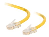 C2G Cat5e Non-Booted Unshielded (UTP) Network Patch Cable - Patch-kabel - RJ-45 (hane) till RJ-45 (hane) - 0.5 m - UTP - CAT 5e - tvinnad, enhetsstart - gul 83100