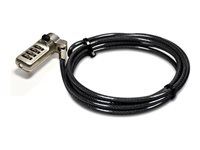 PORT Connect - Lås för säkerhetskabel - nano, med serialiserad kombination - 2 m (paket om 25) 901226/25