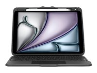 Targus Versavu - Tangentbord och foliefodral (tangentbordshölje) - med pekdyna - bakgrundsbelyst - trådlös - Bluetooth 5.0 - QWERTY - Nordisk - svart - för Apple 10.9-inch iPad (10th generation); 10.9-inch iPad Air (4th generation, 5th generation); 11-inch iPad Air (M2, M3); 11-inch iPad Pro (1st generation, 2nd generation, 3rd generation, 4th generation); iPad (A16) THZ967NO