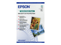 Epson Archival Matte Paper - Matt - A3 (297 x 420 mm) - 192 g/m² - 50 ark papper - för SureColor SC-P700, P7500, P900, P9500, T2100, T3100, T3400, T3405, T5100, T5400, T5405 C13S041344