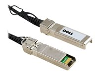Dell Networking 10GbE Copper Twinax Direct Attach Cable - Direktkopplingskabel - SFP+ (hane) till SFP+ (hane) - 1 m - dubbelaxlad - för Networking N1148P-ON; PowerSwitch S4112F-ON, S4112T-ON, S5212F-ON, S5232F-ON, S5296F-ON 470-AAVH