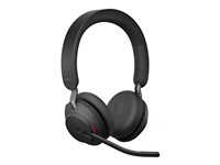Jabra Evolve2 65 MS Stereo - Headset - på örat - Bluetooth - trådlös - USB-C - ljudisolerande - svart - Certifierad för Microsoft-teams 26599-999-899