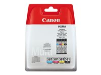 Canon CLI-581 BK/C/M/Y Multi Pack - 4-pack - 5.6 ml - svart, gul, cyan, magenta - original - box - bläcktank - för PIXMA TS6251, TS6350, TS6351, TS705, TS8252, TS8350, TS8351, TS8352, TS9550, TS9551 2103C007