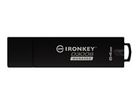 IronKey D300S Managed - USB flash-enhet - krypterat - FIPS 140-2 Level 3 - 64 GB - USB 3.1 Gen 1 - TAA-kompatibel IKD300SM/64GB
