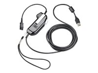 HP Poly - Headset-kabel - TAA-kompatibel - Snabburkoppling hane till USB 2.0 A hane - 30.5 cm - PTT-knapp (Push-to-talk) 8K6T0AA#AC3