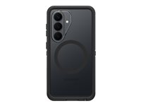OtterBox Defender Series Pro XT - Baksidesskydd för mobiltelefon - robust - polykarbonatskikt, TPE (termaplastisk elastomer) - dark side (genomskinlig/svart) - för Samsung Galaxy S26 77-99898
