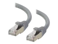 C2G Cat6a Booted Shielded (STP) Network Patch Cable - Patch-kabel - RJ-45 (hane) till RJ-45 (hane) - 20 m - STP - CAT 6a - formpressad, hakfri, tvinnad - grå 89924