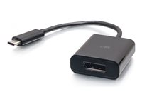 C2G USB-C to DisplayPort Adapter Converter - 4K 60Hz - Black - Videokort - USB-C (hane) till DisplayPort (hona) - Thunderbolt 3 / Thunderbolt 4 - 4K60Hz stöd - svart C2G26933