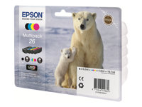 Epson 26 Multipack - 4-pack - svart, gul, cyan, magenta - original - bläckpatron - för Expression Premium XP-510, 520, 600, 605, 610, 615, 620, 625, 700, 710, 720, 800, 810, 820 C13T26164010