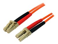 StarTech.com 2m Fiber Optic Cable - Multimode Duplex 50/125 - LSZH - LC/LC - OM2 - LC to LC Fiber Patch Cable (50FIBLCLC2) - Nätverkskabel - LC multiläge (hane) till LC multiläge (hane) - 2 m - 2 m - fiberoptisk - duplex - 50/125 mikron - för P/N: GLCLHSMDSTTA, GLCSXMMDST, GLCSXMMDSTT, JD118BST, MASFP1GBSXST, SFP100BFXST 50FIBLCLC2