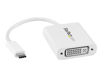 StarTech.com USB C to DVI Adapter - White - 1920x1200 - USB Type C Video Converter for Your DVI D Display / Monitor / Projector (CDP2DVIW) - Extern videoadapter - USB-C - DVI - vit - för P/N: TB4CDOCK CDP2DVIW