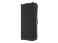 Insmat - Vikbart fodral för mobiltelefon - genuint läder, kartong+papper, polykarbonat, bomullssömmar - för Xiaomi Redmi 13C 650-3242