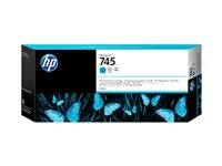 HP 745 - 300 ml - hög kapacitet - cyan - original - DesignJet - bläckpatron - för DesignJet Z2600 PostScript, Z5600 PostScript F9K03A